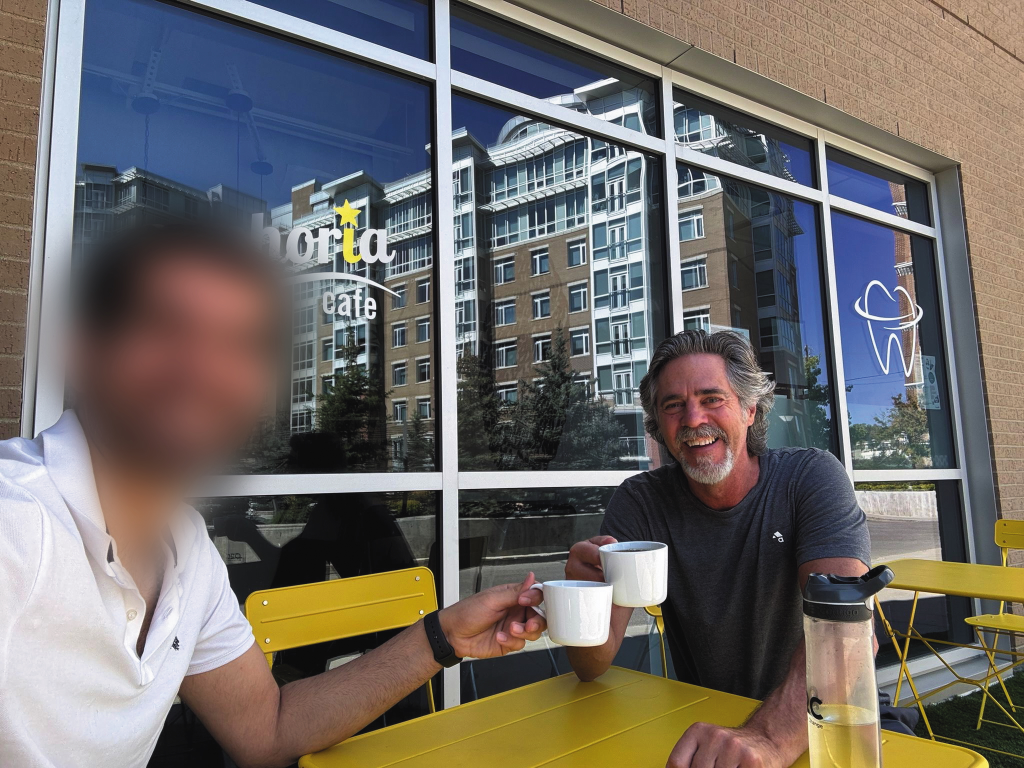 Students connecting over coffee during the Christmas season